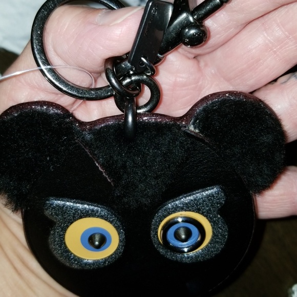 New Coach Limited Edition Fuzzy Bear Keychain Bag Charm - Picture 7 of 8